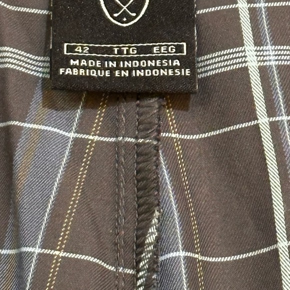 Men’s Nike Dri Fit Golf Flat Front Casual Plaid Shorts packable Travel Size 42 - Picture 6 of 8
